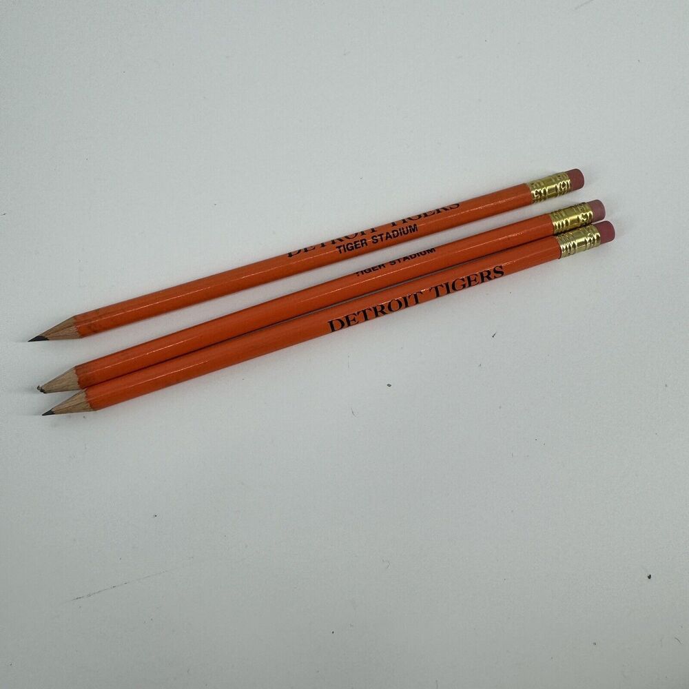 Detroit Tigers Lot Of 3 Vintage Tiger Stadium Score Card Pencils